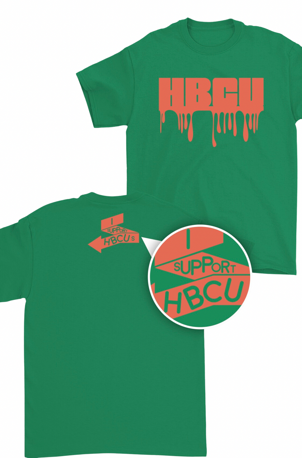 HBCU Drip Green Shirt